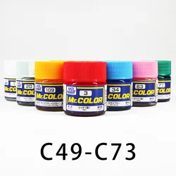 10ML C49-C73 Mr Color Hobby oleoso Nitro Paint Draw Pigment DIY Military Plane Soldier Model Handicrafts Coloring Building Tool