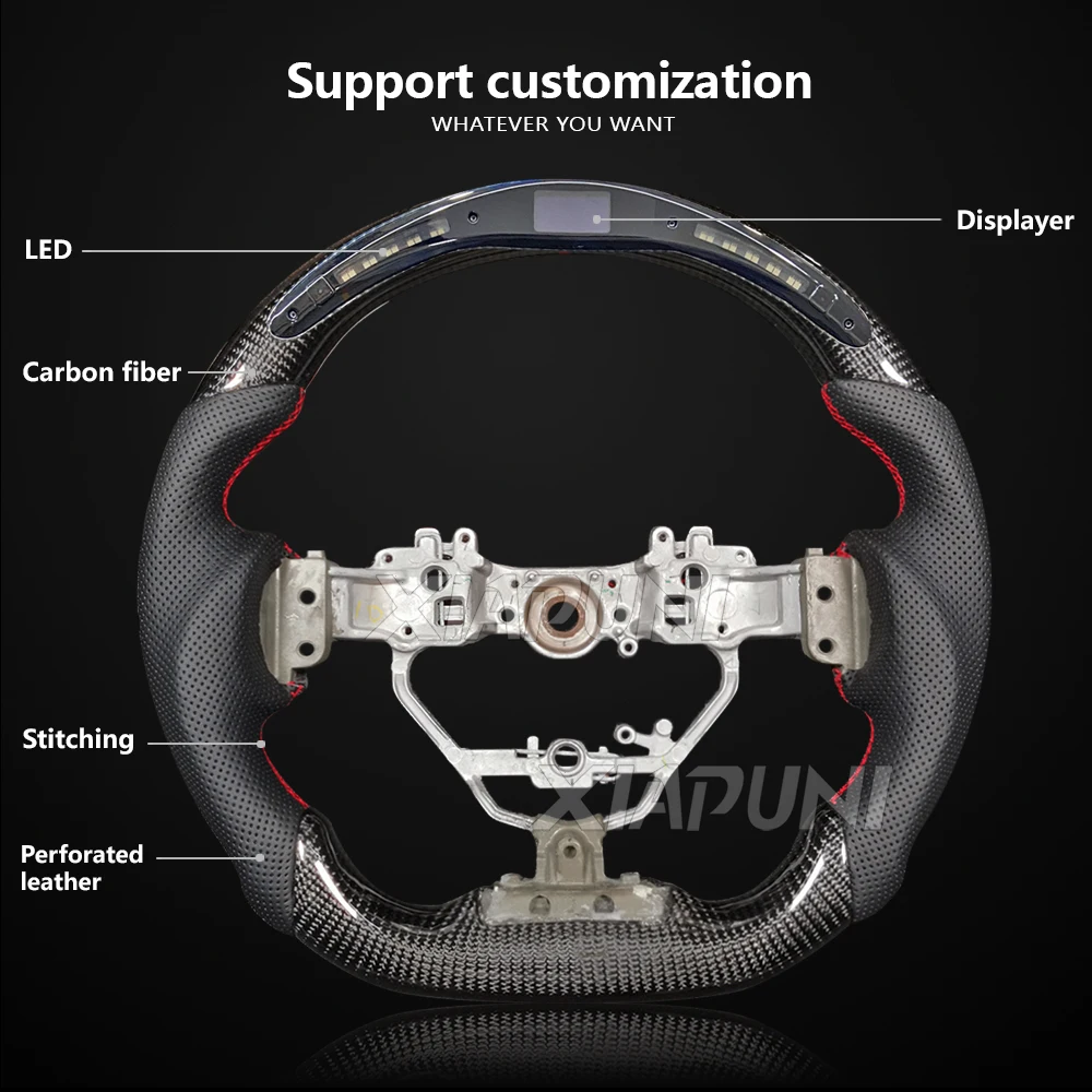 Lexus IS/RCF 2013-2022 LEDステアリングホイール カーボンファイバー