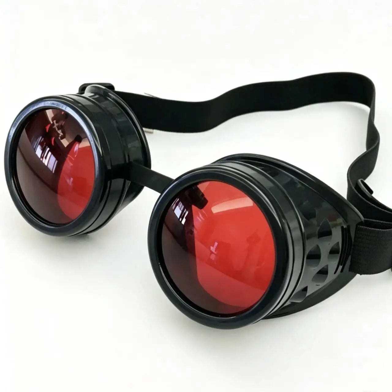 Vintage Steampunk Glasses Adult Cosplay Eyewear Goggles Halloween Decorations Heavy Metal Driver Goggles Eclipse Lenses Unisex