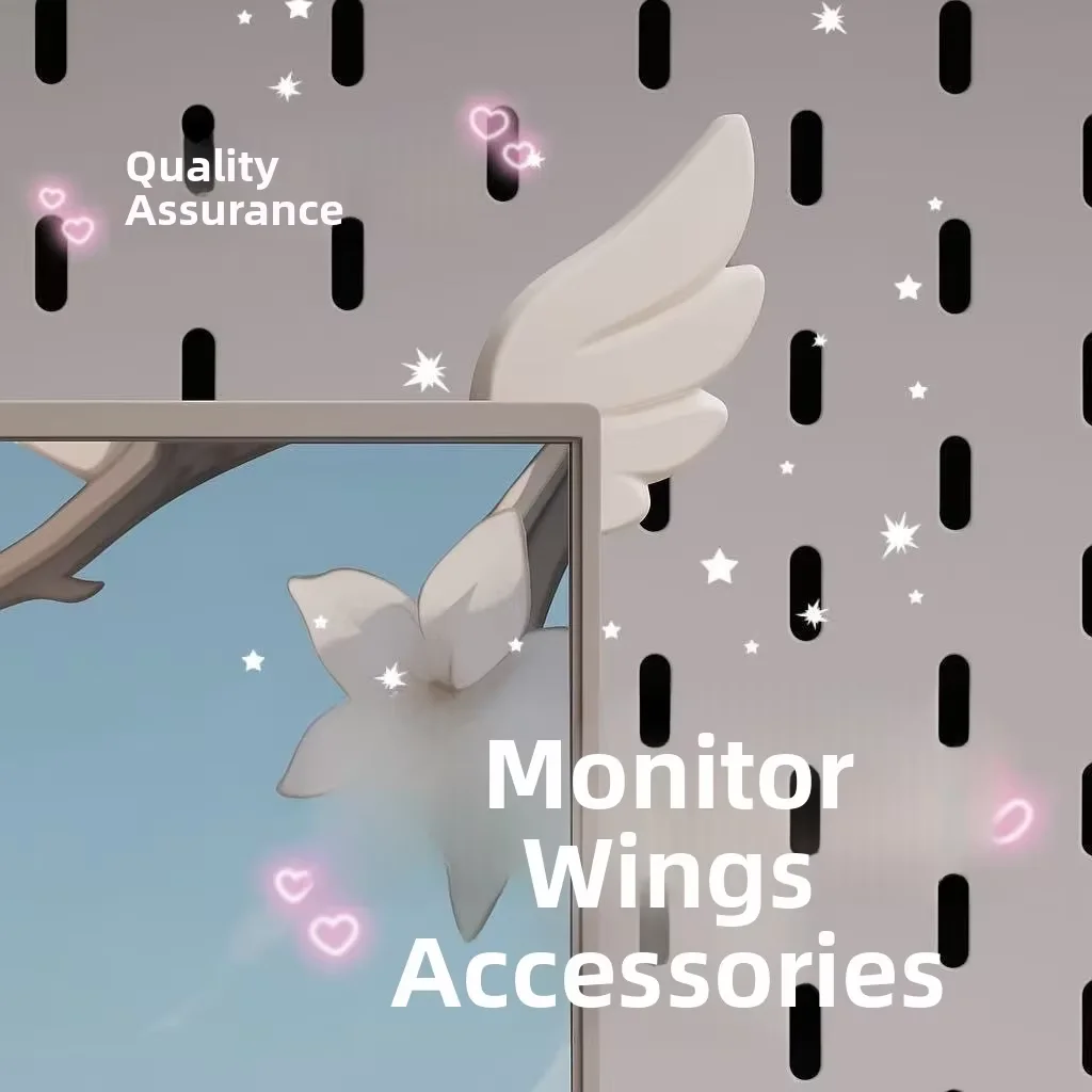3D Printed Wing Computer Monitor Decorations Wing LCD Screen Monitor Decorations Christmas Gift for Womens
