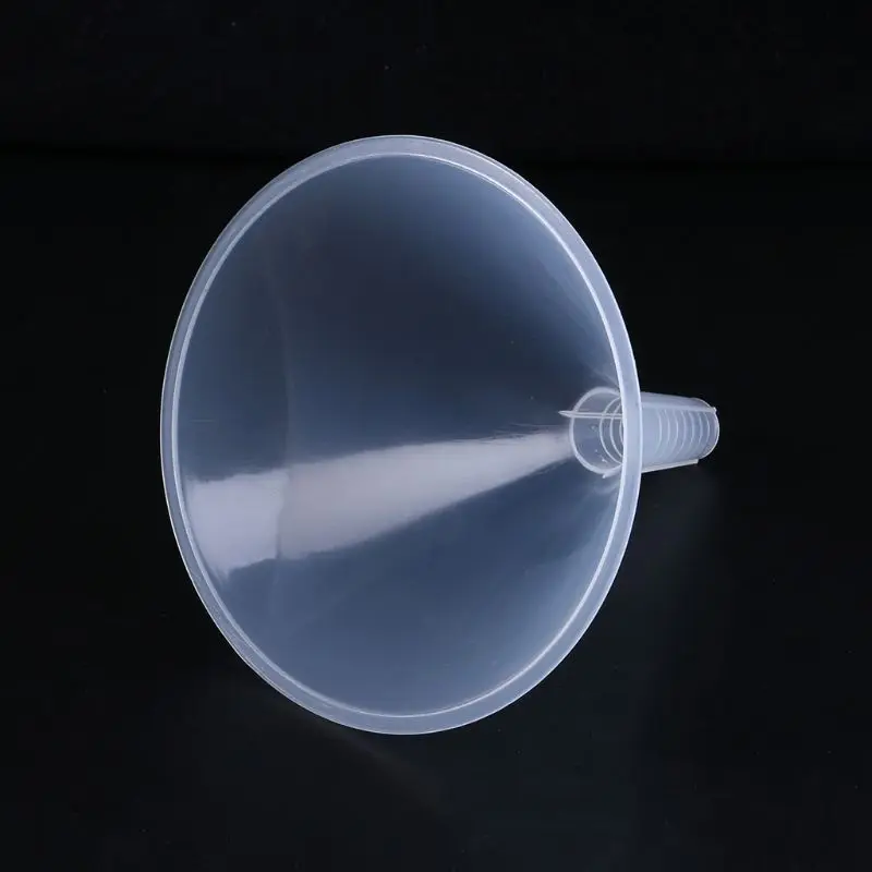 150mm Plastic White Transparent Funnel For Garage / Car Liquids / Laboratory / Kitchen