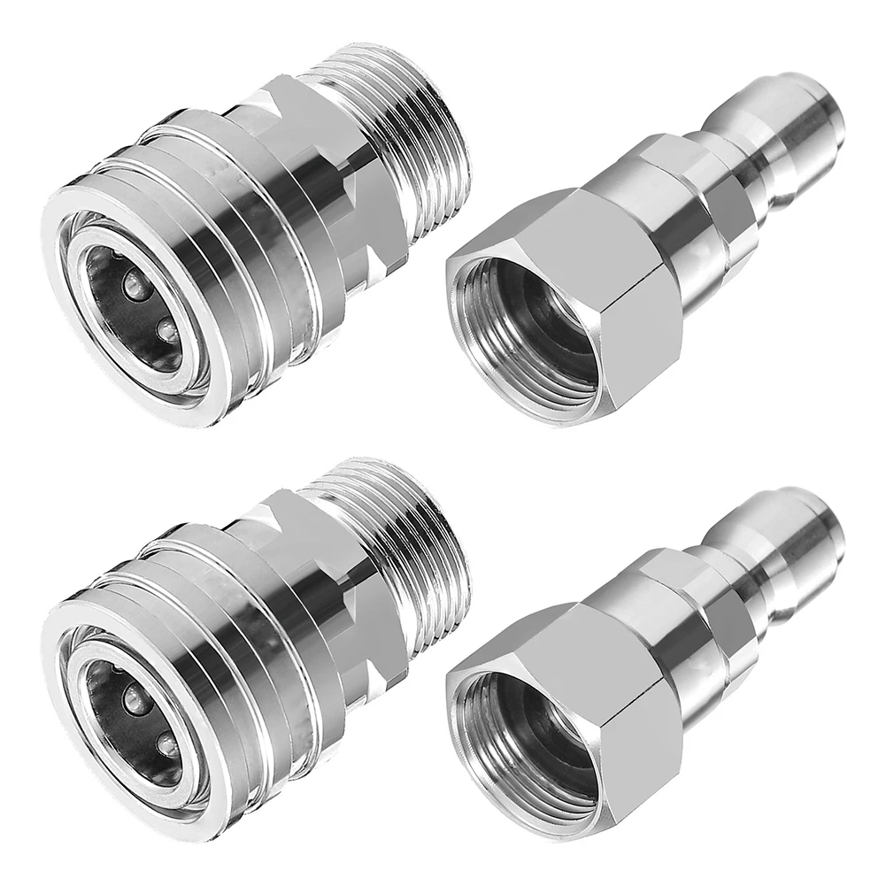 2/4 pces npt 3/8 Polegada macho fêmea conector rápido kit adaptadores de arruela de pressão m22 rosca adaptador de arruela de pressão de aço inoxidável