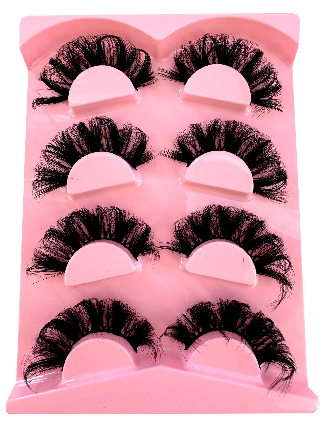 AMSDCN 4 Pairs Fake Eyelashes Thick Long False Eyelashes Dramatic Lashes 3D Faux Mink Eyelashes Wholesale Full Strip Lashes Ma