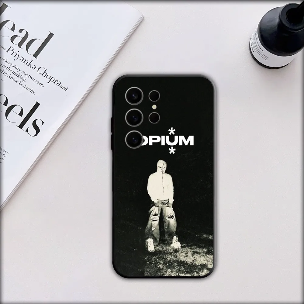 O-Opium Rap Playboi Carti Phone Case For Samsung S21,S22,S23,S24,S30,Ultra,S20,S30,Plus,S21 Fe,Note20 5G black Cover