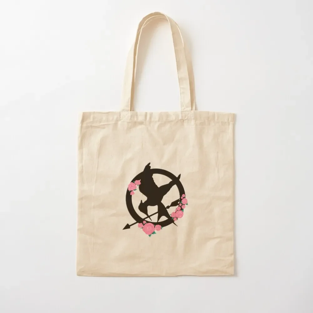 

Mockingjay logo flowers Tote Bag tote bags aesthetic foldable reusable bag Big bag women