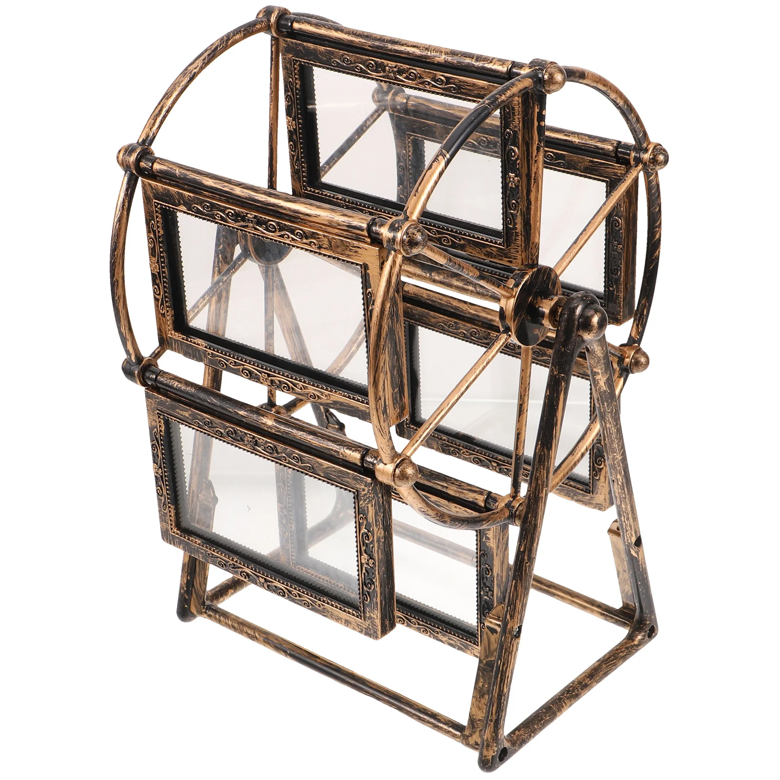 

Ferris Wheel Photo Frame 4 Inch Pvc Dust-Proof Rotary Display For Home Bedroom Decor Windmill Picture Frame Ornament