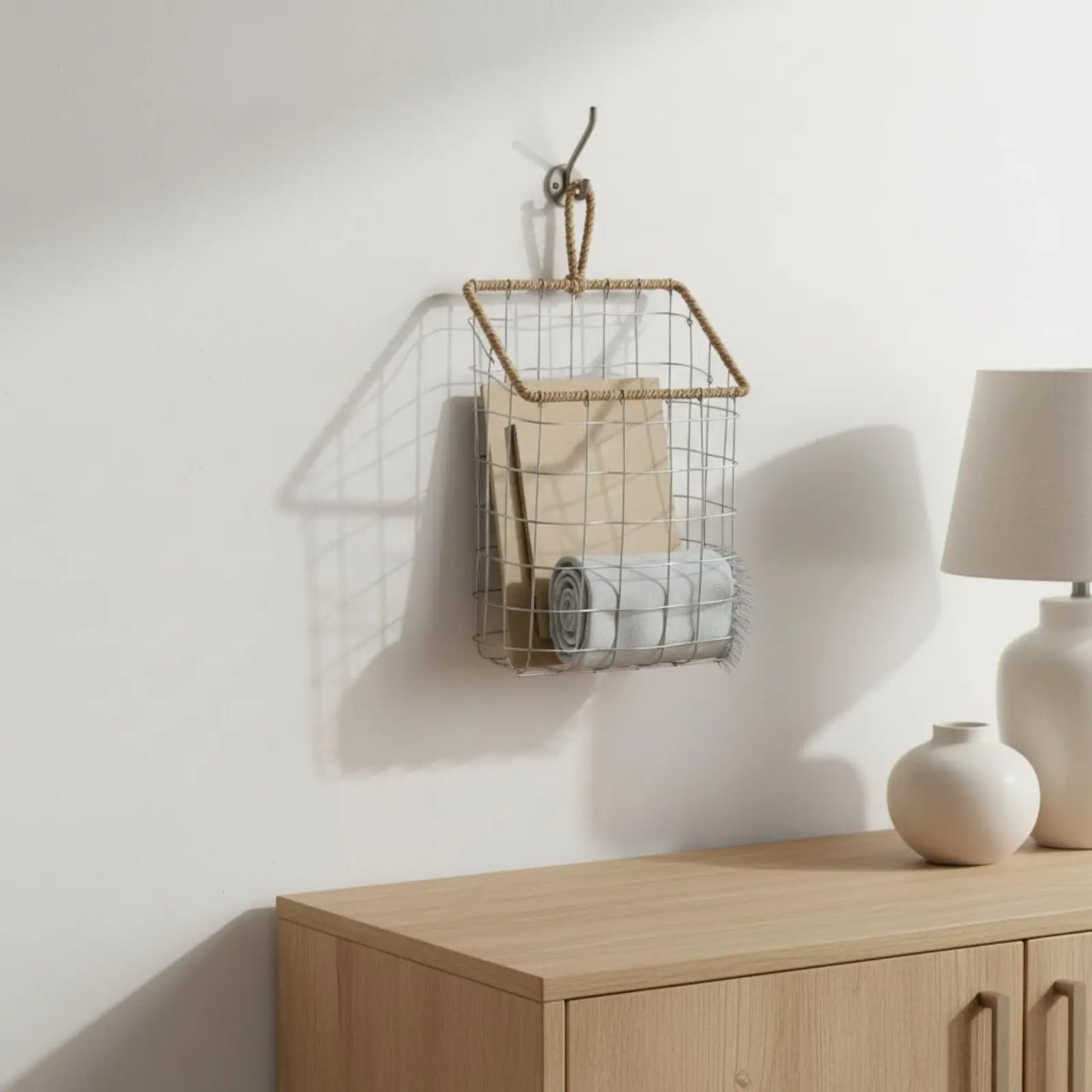 Estante nórdico colgante para revistas – almacenamiento pared - imagen 5