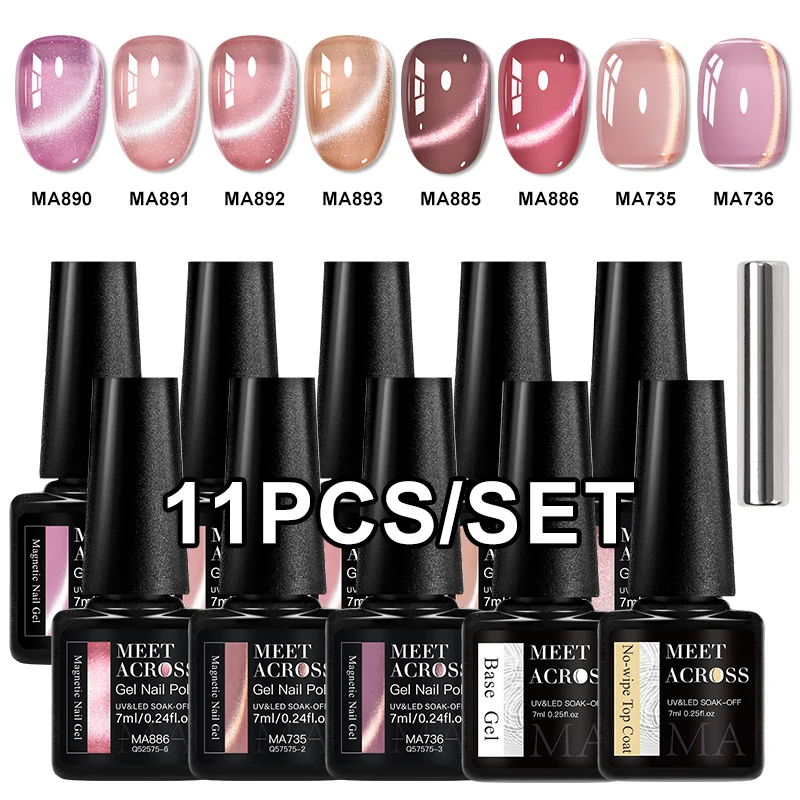 11 قطعة القط المغناطيسي جيل للأظافر مجموعة HAME TPO قاعدة مجانية معطف فوقي المغناطيس عصا وشملت UV LED طويلة الأمد Vernis هلام للتقليم DIY بها بنفسك #3