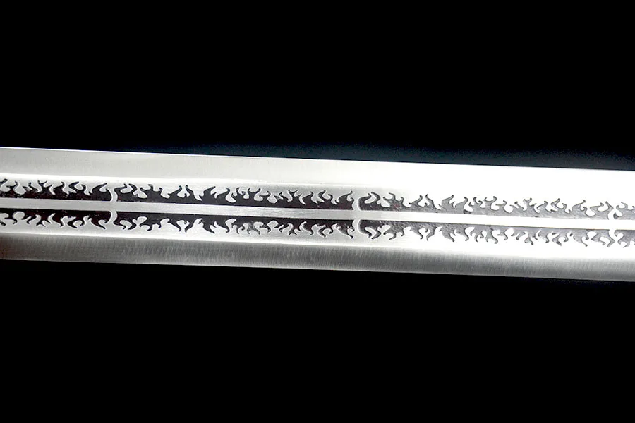 96 سنتيمتر السيف المشتعل القرون الوسطى كاتانا معركة إعداد كامل تانغ الفولاذ المقاوم للصدأ حافة قطع النينجا الحقيقية الصلب الكونغ فو القتالية Ar #6