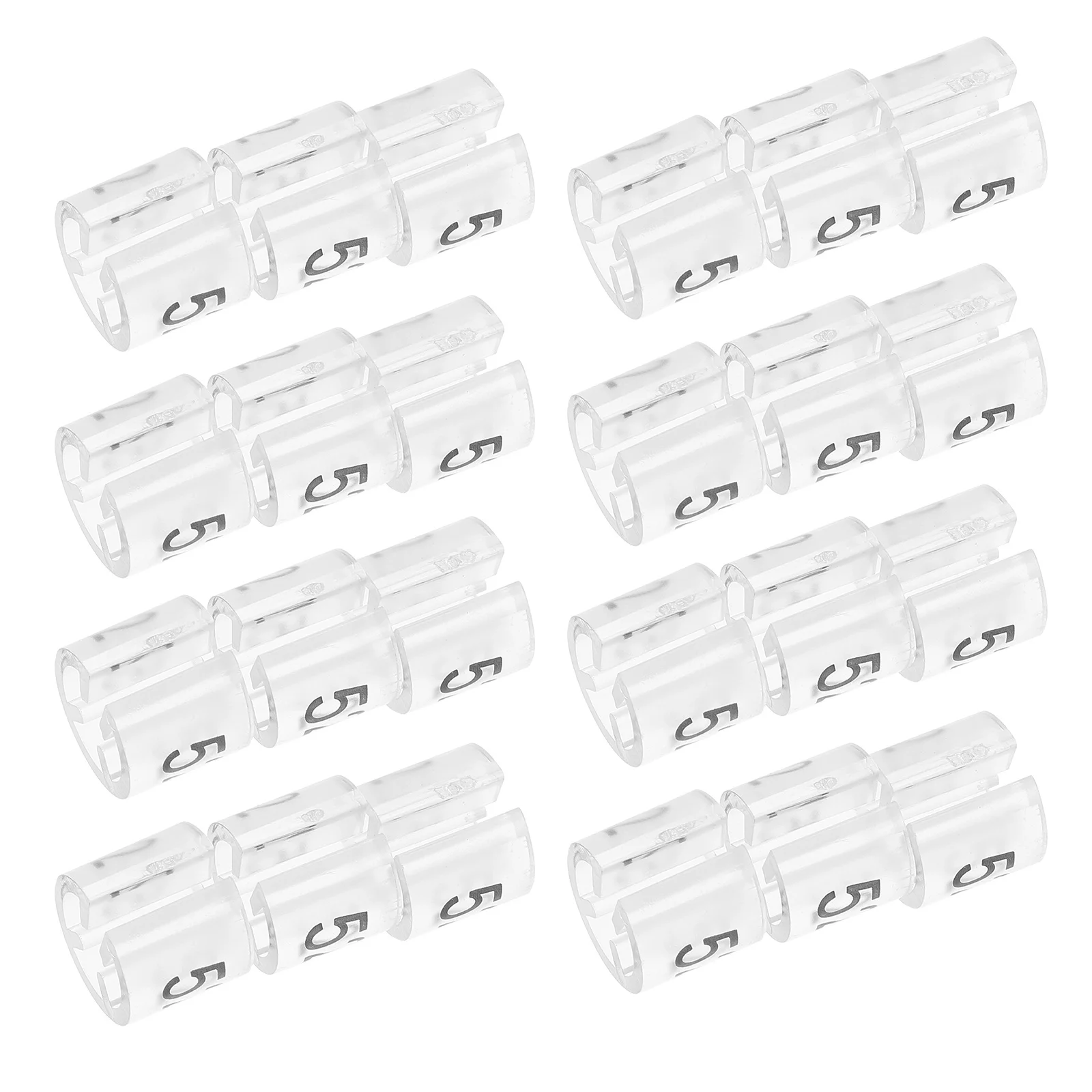 

200Pcs Plastic Hanger Size Tags Clear Number Marker for Clothes Hangers Easy to Install in Store Hanger Tags