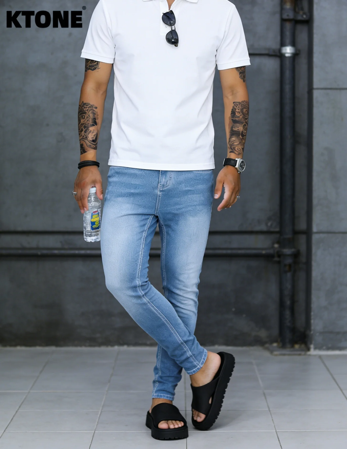 

Классические синие джинсы Y2K Drip для мужчин, облегающие, оригинальный дизайн, повседневные брюки. Без аксессуаров и ремней.