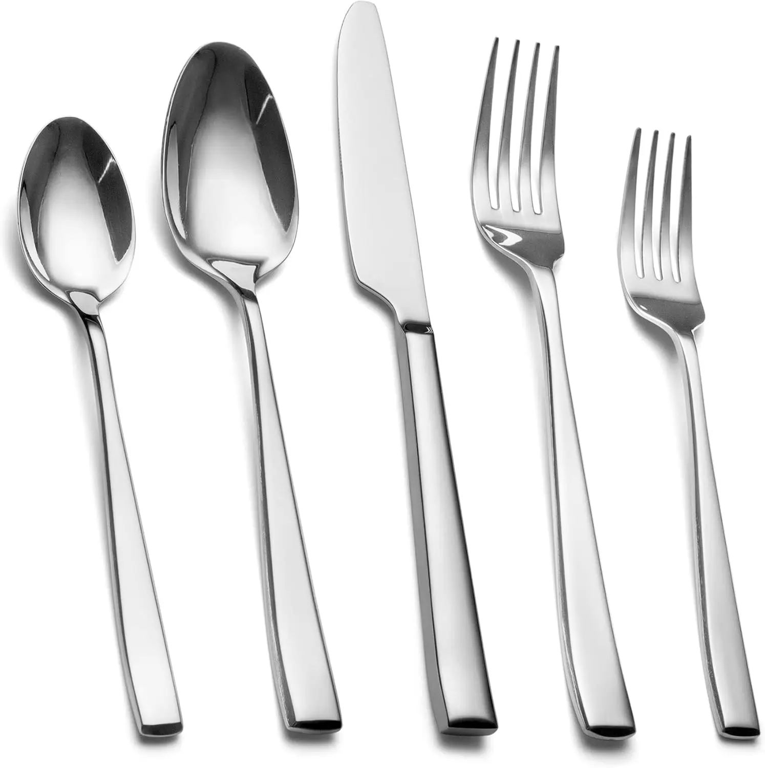 

40 Piece Silverware Set Service for 8, EIUBUIE Premium Stainless Steel Cutlery Set, Mirror Polished Flatware Sets Heavy Duty and