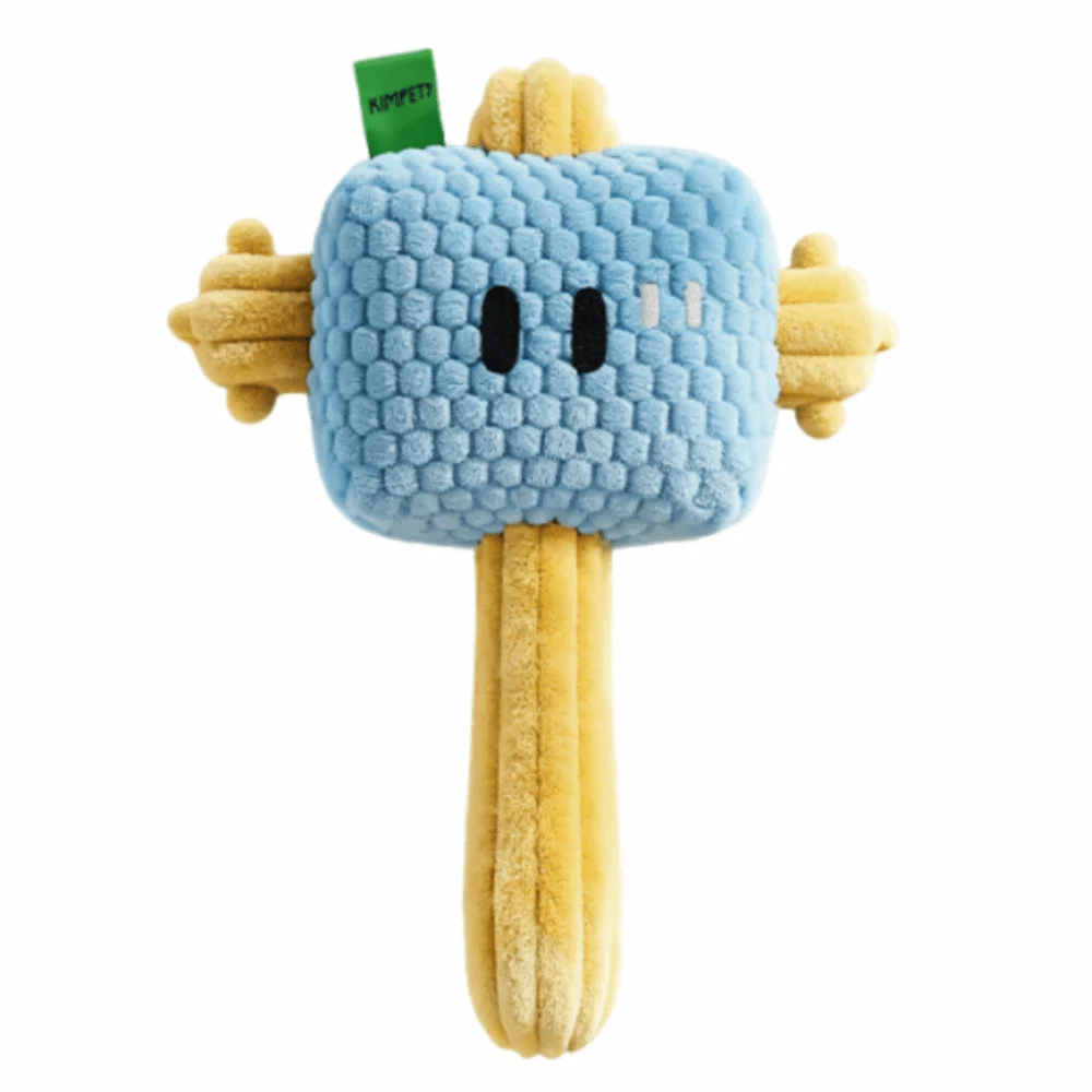

Creative Plush Hammer Dog Toy Wear-resistant Soft Pet Squeaky Toy Funny Bite-resistant Pet Interactive Toys Relieve Boredom