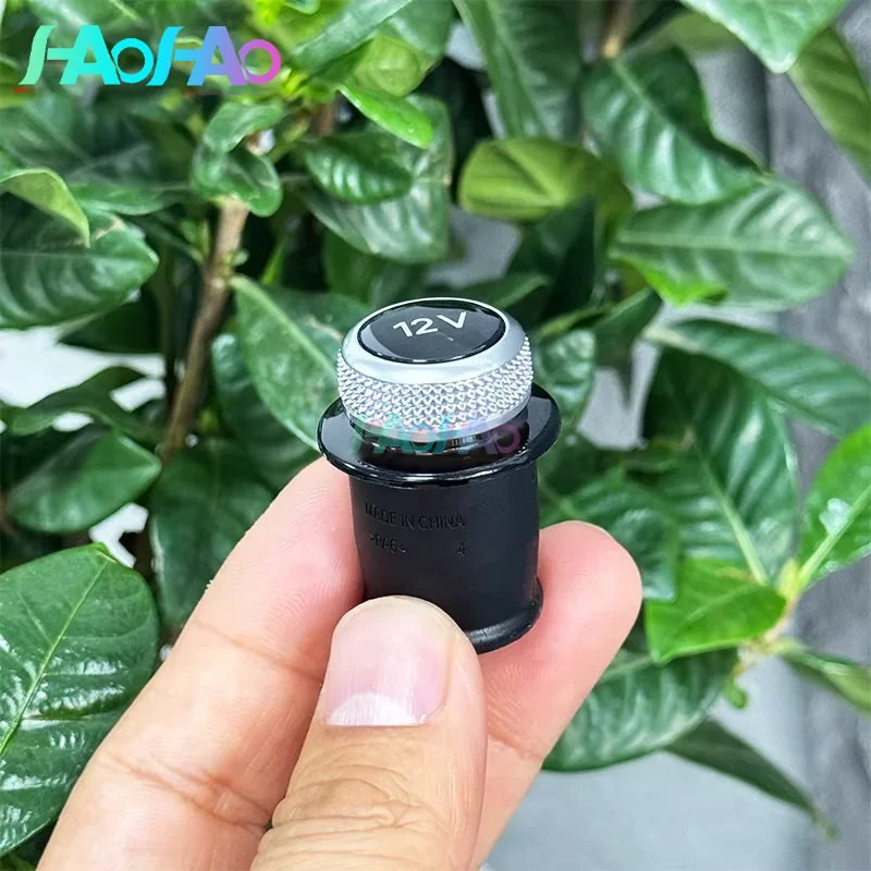 Chrome Plated Cigarette Lighter Cover, 12V, Suitable for Audi Q1 Q3 Q5 Q7 Q2 A1 A3 A4 A5 A7 A8 TT RS6 RS7
