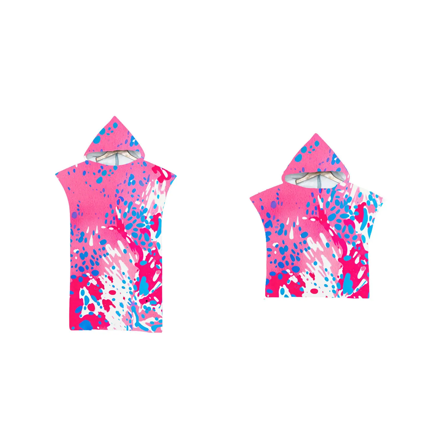 

Abstract Pink Hooded Beach Towel Poncho for Adult and Kid,Beach Swim Changing Robe,Surfing,Holiday Birthday Gift,Drop Shipping