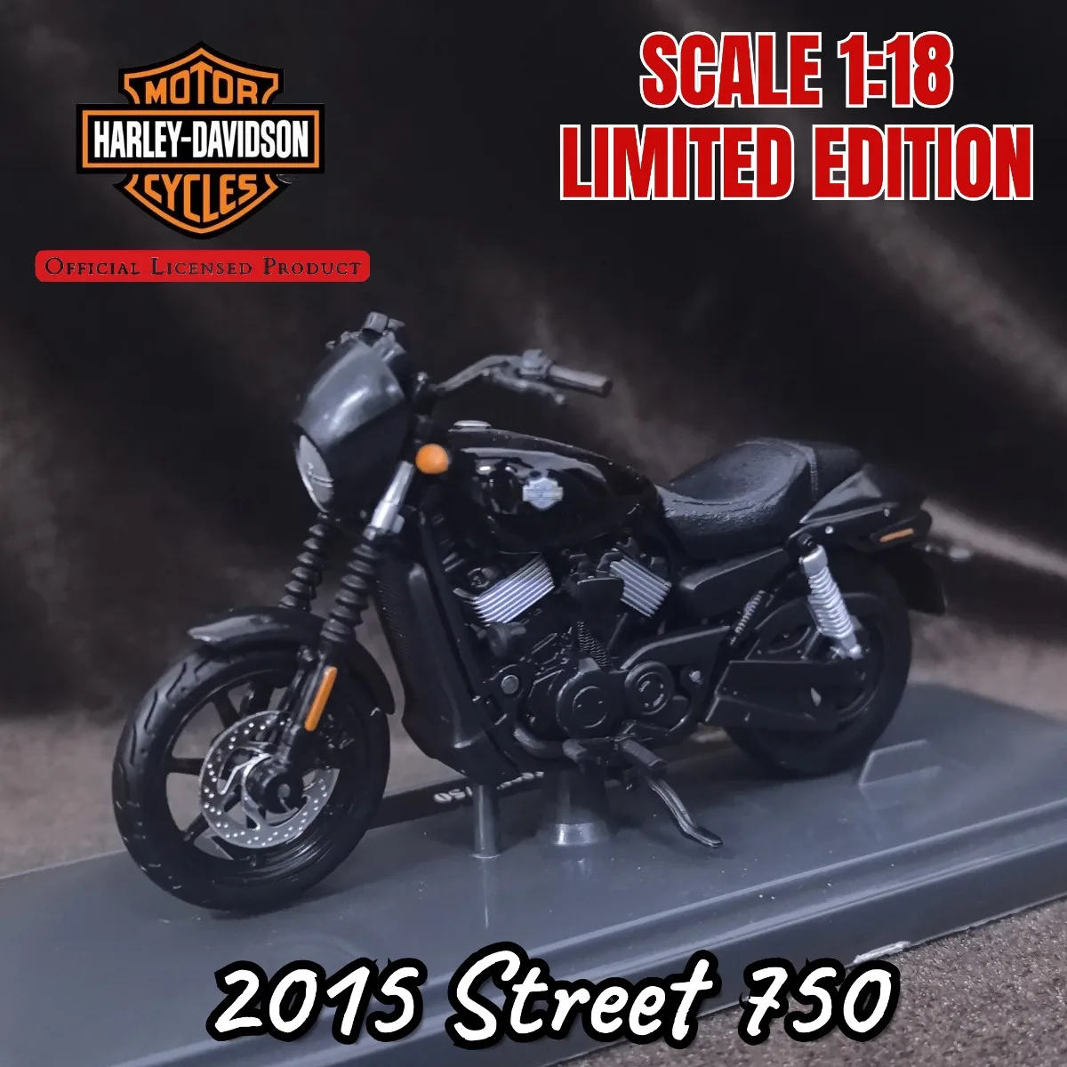 

Limited 1:18 Scale HD 2015 Street 750 Mini Motorcycle Model, Replica Vehicle Car Moto Miniature Figure Kid Xmas Gift Toy