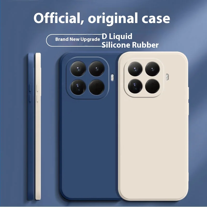 حافظة سيليكون سائلة ناعمة رسمية لهاتف Xiaomi 17 Pro Max 15 14 T Pro صديقة للبشرة من مادة البولي يوريثان المقاومة للصدمات Funda