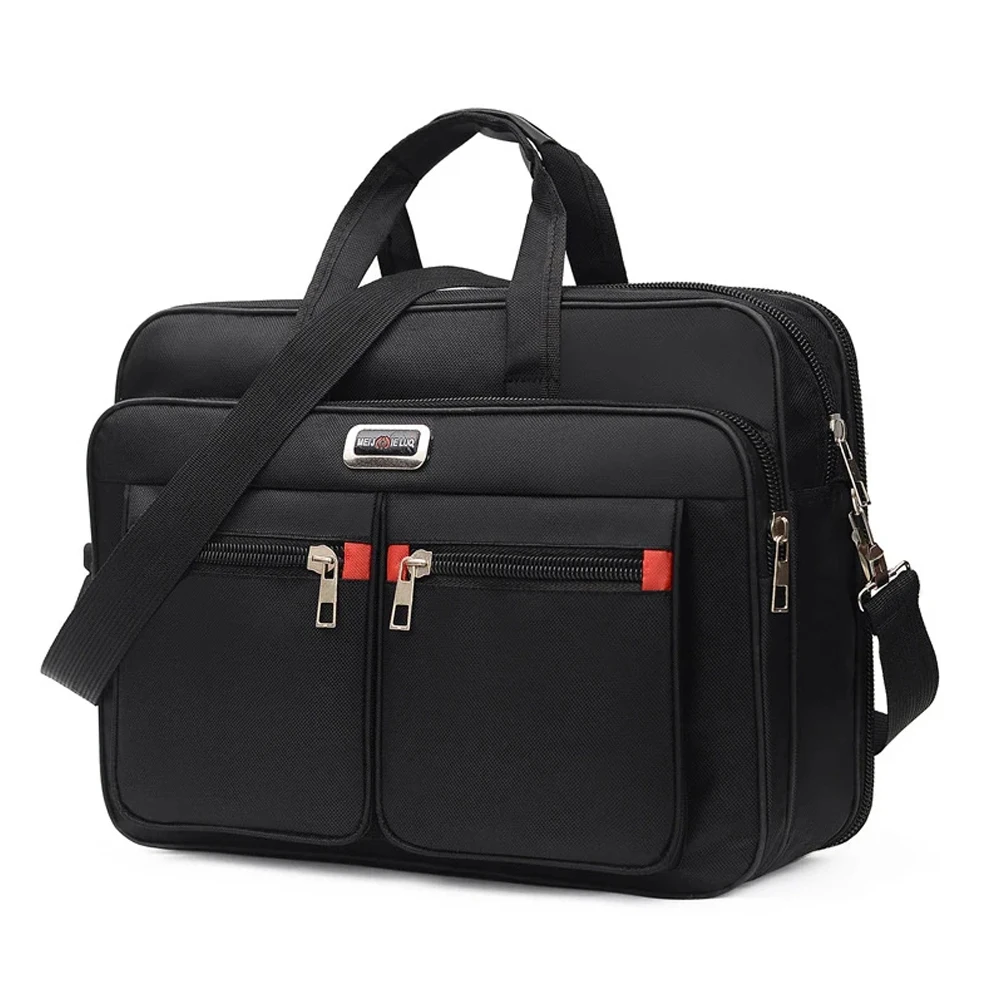 Xnyocn Simple Tote Men Business Briefcase Handbag for 15.6 Inch Laptop Bags Shoulder Bags Travel Portable Notebook Messenger Bag