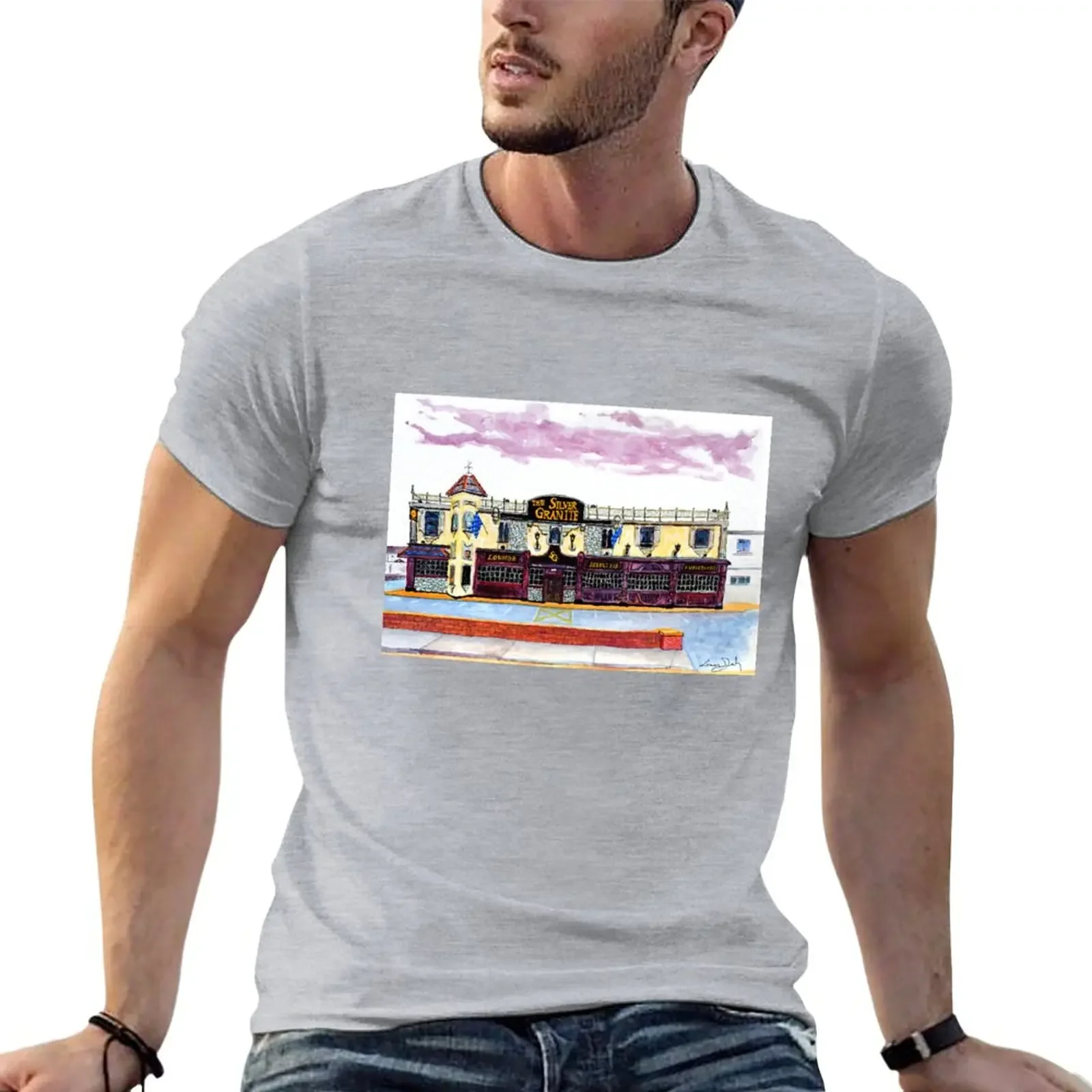 The Silver Granite Pub, Palmerstown (Dublin, Ireland) T-Shirt customs design your own summer clothes Men's cotton t-shirt