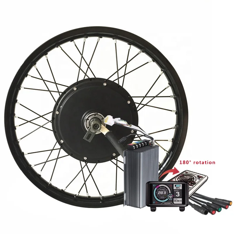 

High torque QS V3 motorcycle 48v-72v hub motor 100a Sabvoton controller electric bike kit 5000 watt