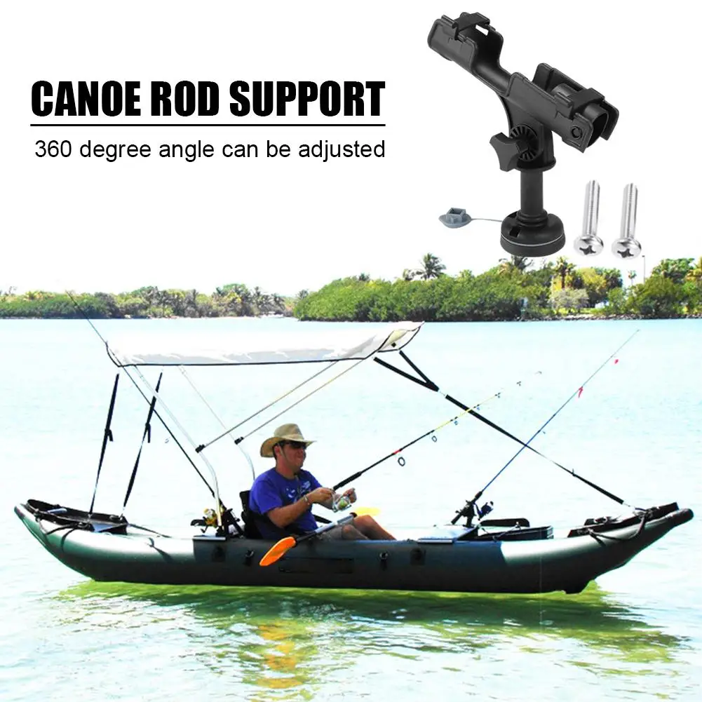 Adjustable Kayak Boat Fishing Rod Holder Support Tools Pole Mount Angle Bracket 360 Degrees Rotatable Holder Fishing Tackle