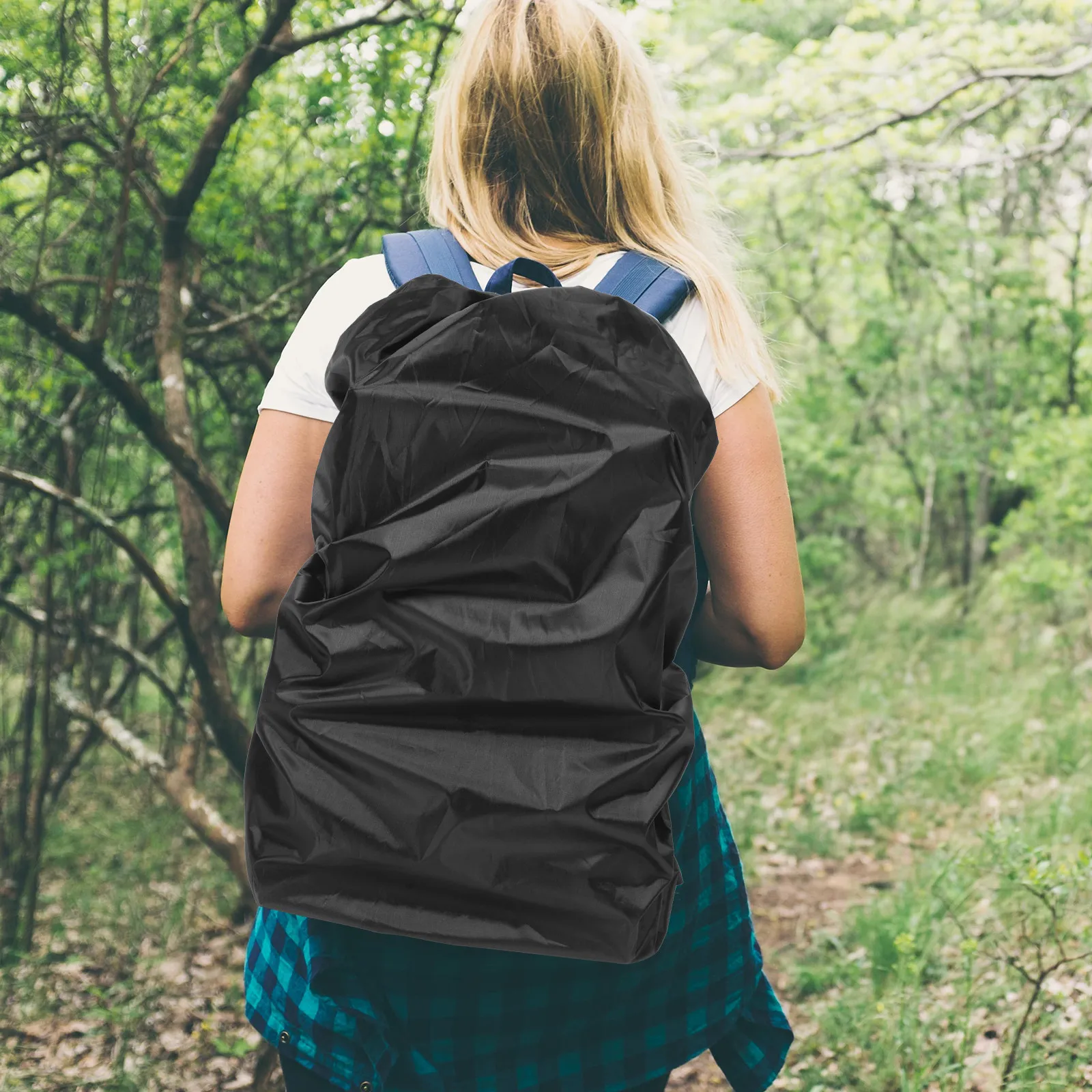 Waterproof Backpack Rain Cover Reusable Elastic Fit Rainproof Cover Suitable for Hiking Camping School Mountaineering