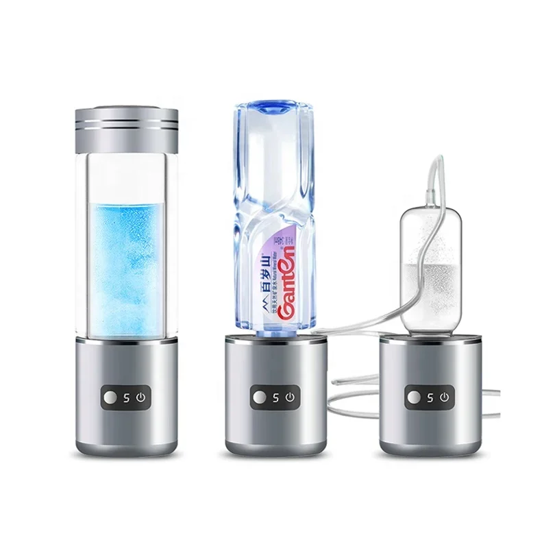 Hydrogen-Rich Water Cup Electrolizer Molecular H2 Gas Inhalation Portable Alkaline Hydrogen Water Bottle Generator