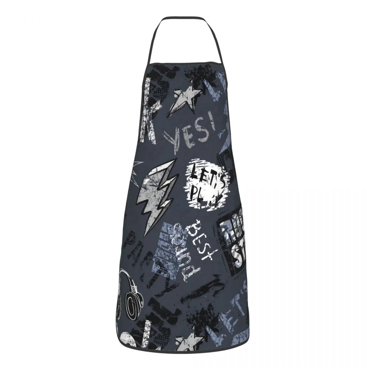 Custom Bib Graffiti Words Scuffed And Sprays Grunge Texture Aprons Chef Cooking Graffiti Art Pattern Tablier Cuisine Baking