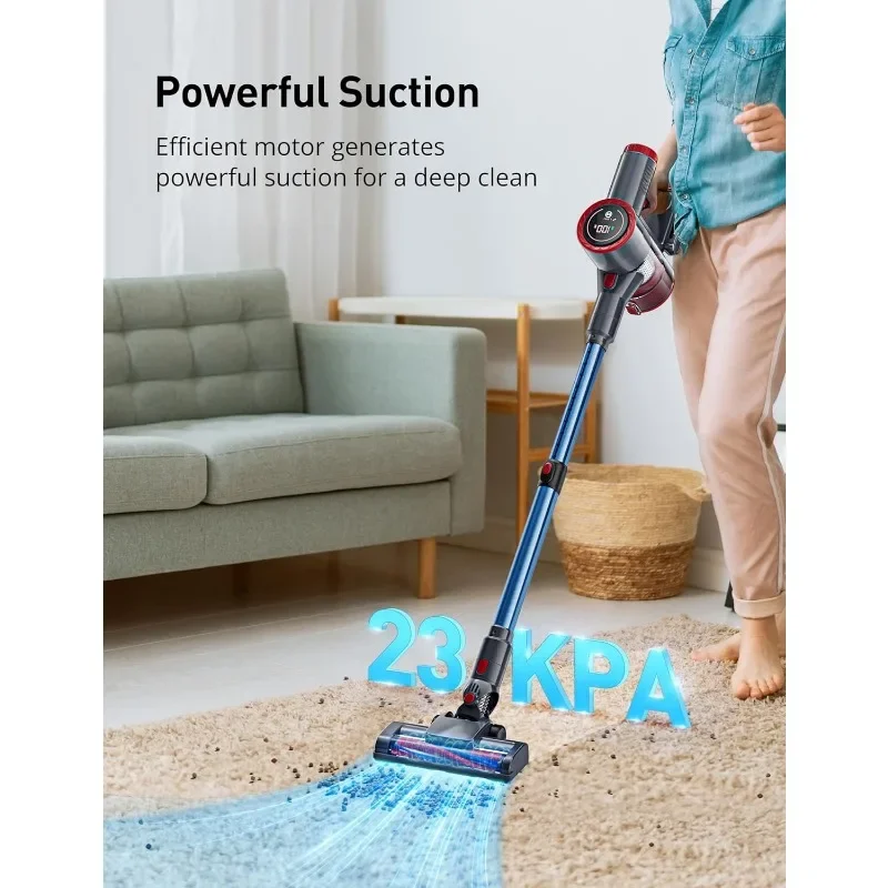 Aspiron Cordless Vacuum Cleaner, Vacuum Cleaners for Home Powerful Suction Stick Vacuum Cleaning Appliances