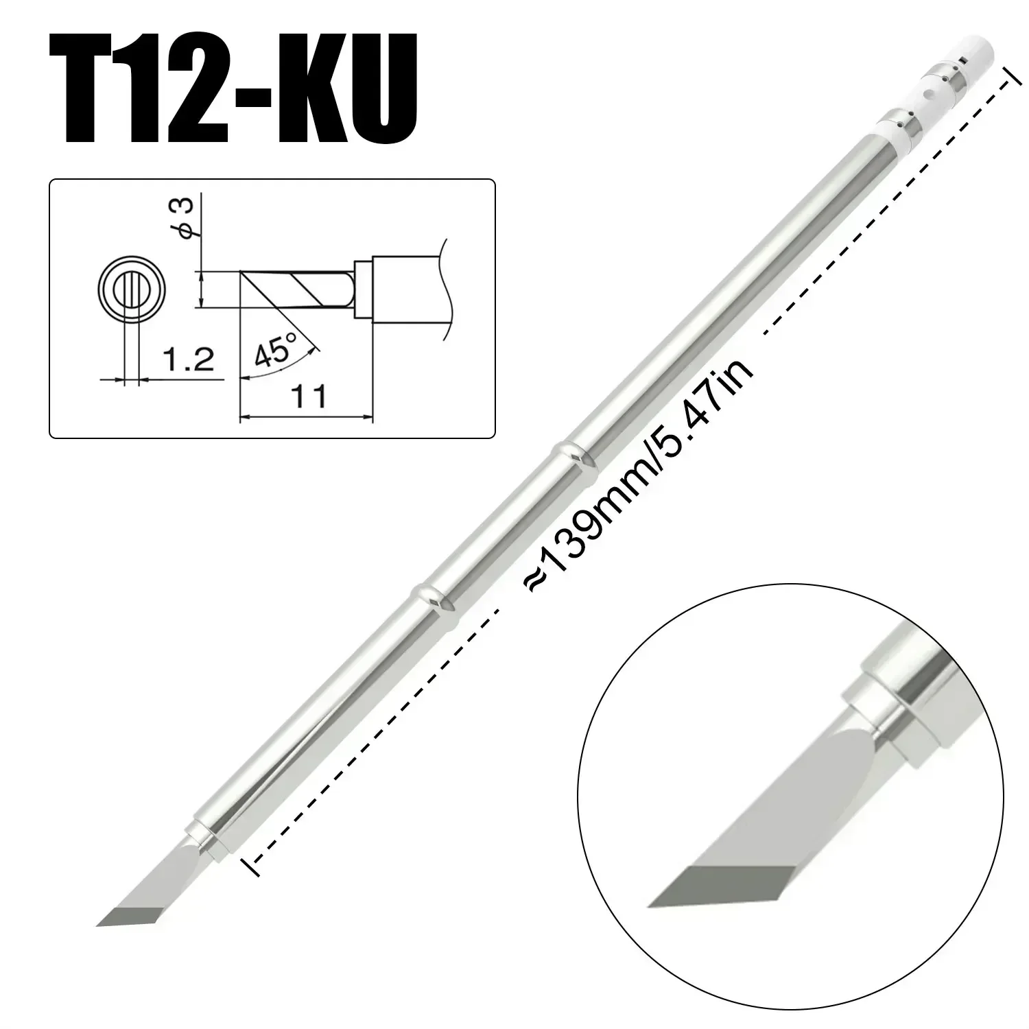 T12 Tip Soldering Iron Tip T12-D24 ILS J02 K KU for Hakko Fx951 DIY T12 Soldering Station Kits Welding Tools