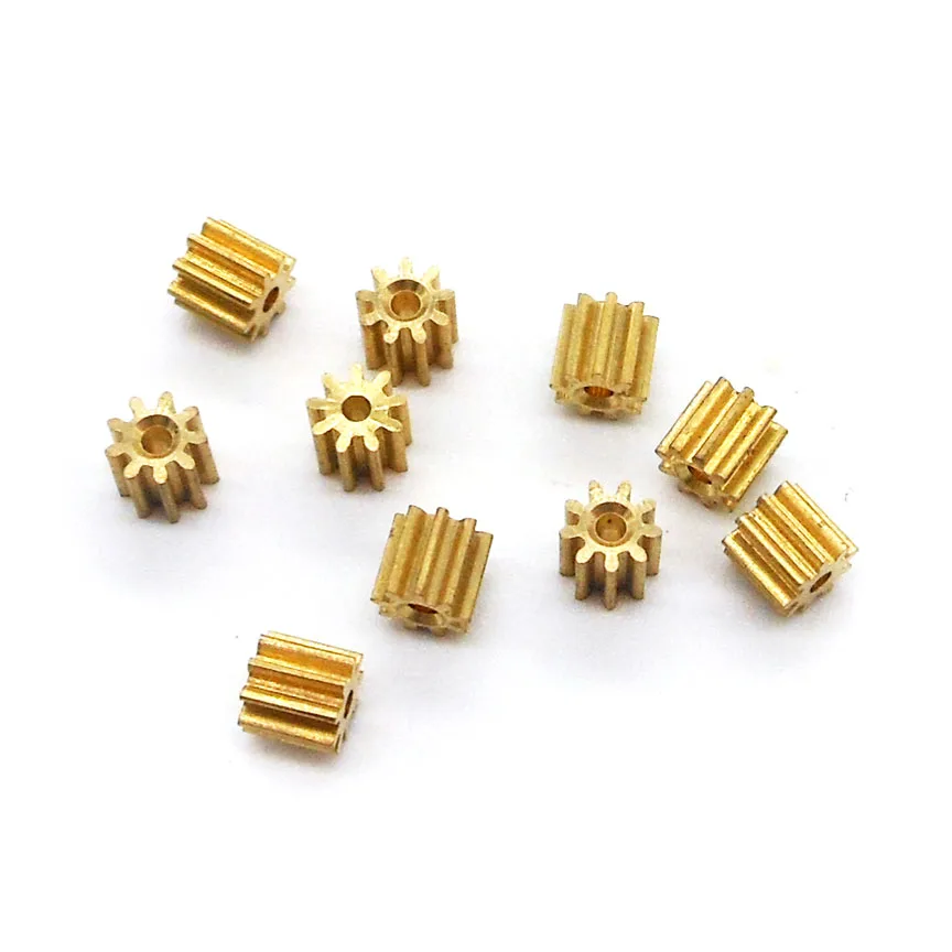 91A 0.3M Copper Pinion 9 Teeth Aperture 0.97mm Tight for 1mm shaft Motor Gear Toy Aircraft Pinion 9T