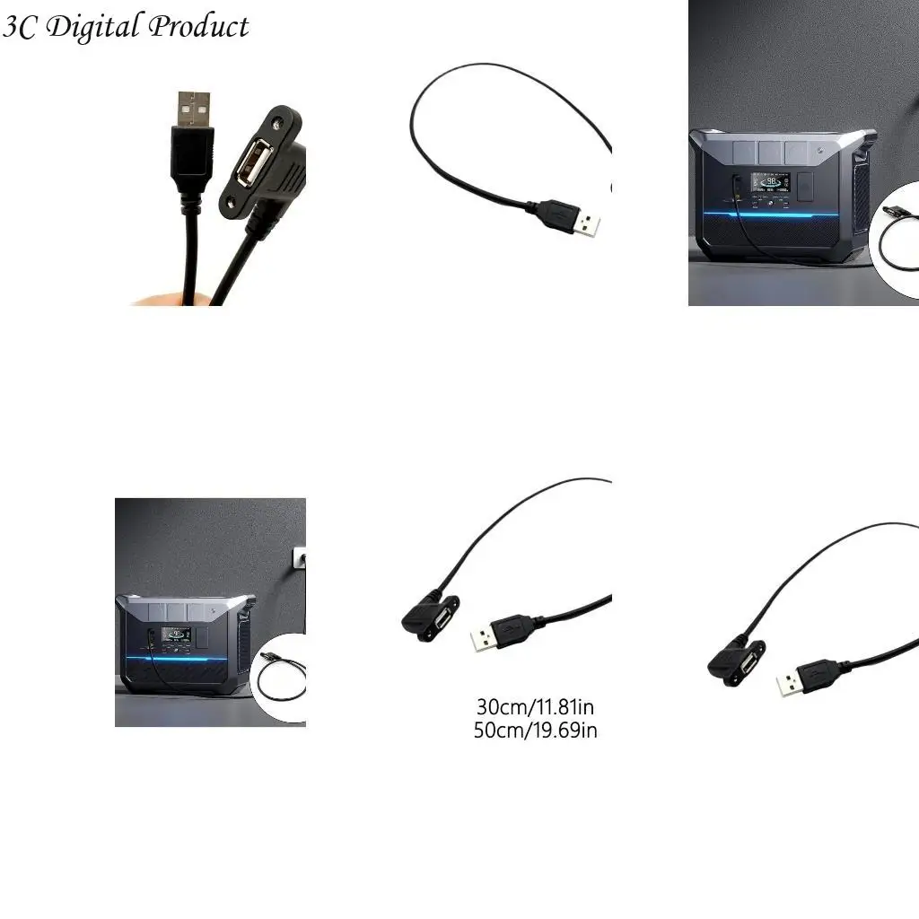 USB 2.0 мужского и женского удлинительного кабеля проволоки с винтовой панель