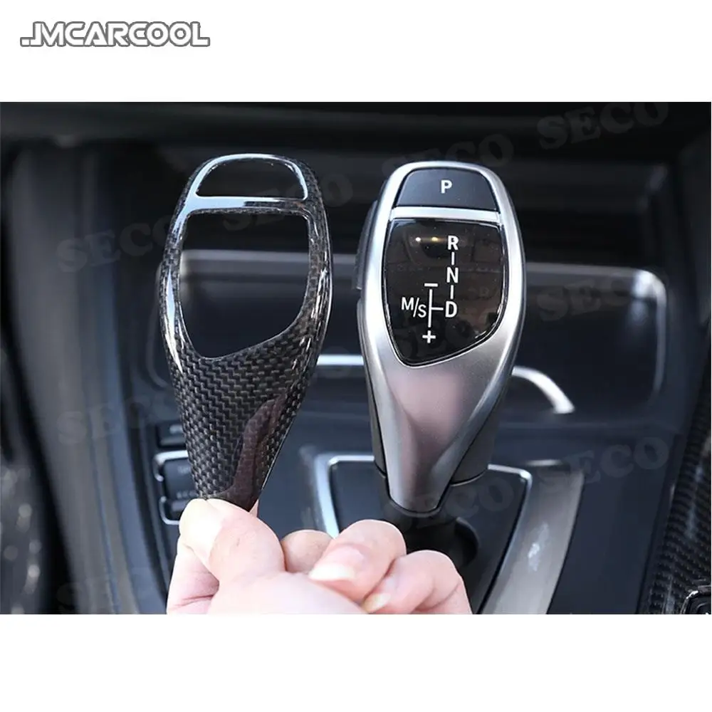 Carbon Fiber Gear Shift Knob head Cap Surround Base Cover Interior Trim For BMW F10 F20 F30 F31 F34 X5 X6 F16 X3 F25 X4 F26 F10