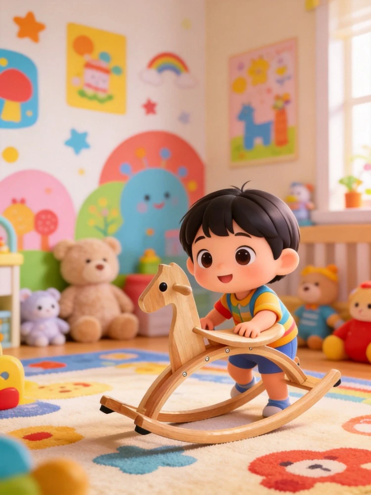 Children's stool Trojan rocking chair Internet celebrity cartoon animal stool household low stool living room small
