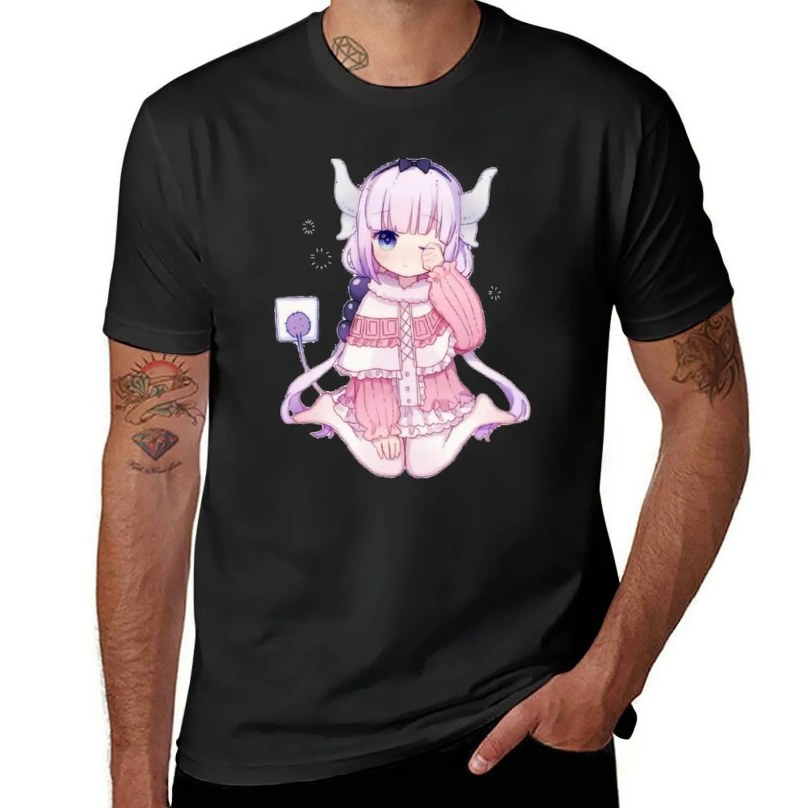 Charging Kanna T-Shirt vintage anime clothes oversizeds sports fans designer t shirt men