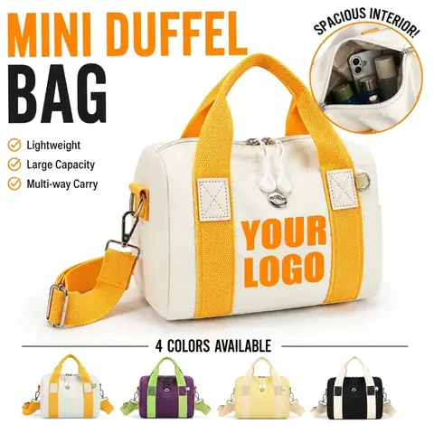 Custom Print Logo Women Shoulder Bag Lightweight Cloth Bags Commuter Travel Basplicing Contrasting Color Handheld Crossbody Bag