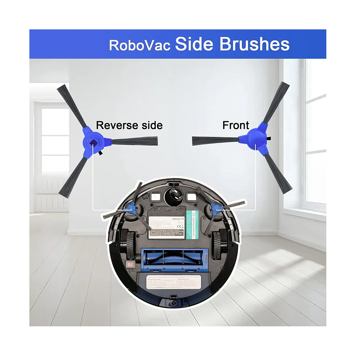 لـ RoboVac 11S, 15T, 30, 30C, 15C, 12, 25C, 35C روبوت فراغ فرشاة جانبية رئيسية مرشحات Hepa-ABLM #3