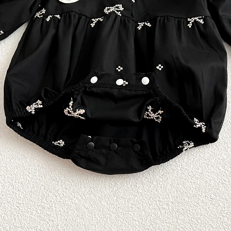 New Kids Baby Girls Long Sleeve Sweet Embroider Sisters Rompers Spring Autumn Kids Baby Girls Children Clothes Dress