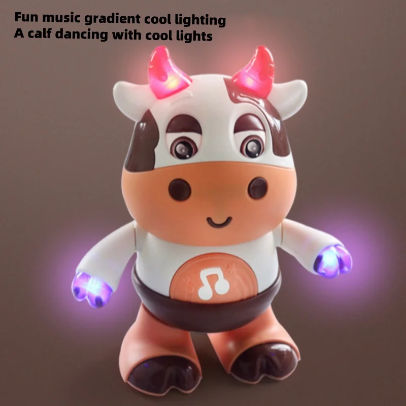 New Fashion Baby Cow Musical Toys,  Educational Learning Toy With Led Lights & Music A Birthday Present(Battery Not Included)