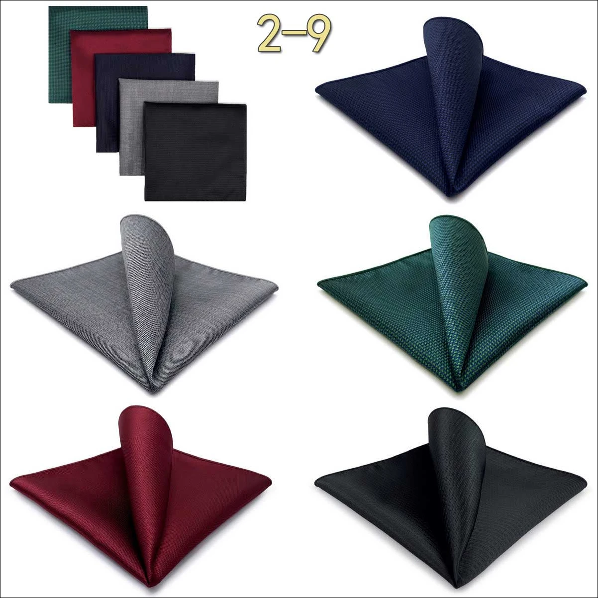 5-teiliges Herren-Einstecktuch-Set, verschiedene Einstecktücher, mehrere Stile, Paisley- und Blumenmuster, Anzug, groß, 32 cm, Business-Accessoires – Detail 34