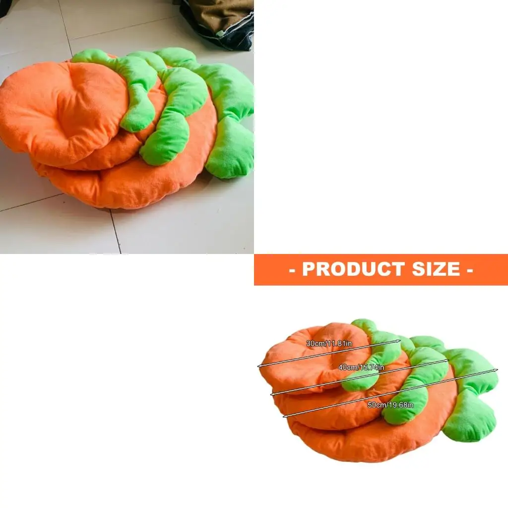  Cats Dog Bed Pet Round Nest for Dog and Cats Crate Mattress Sofa Bed Nest Furry Cover Carrot Shaped