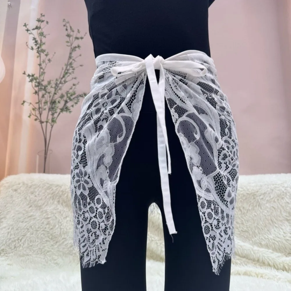 

Sheer Lace​​ Lace Mini Skirt​​ ​​Adjustable Ties​​ Sexy Cover Up​​ ​​Lace Half Skirt​​ ​​Lightweight See-Through Skirt​​