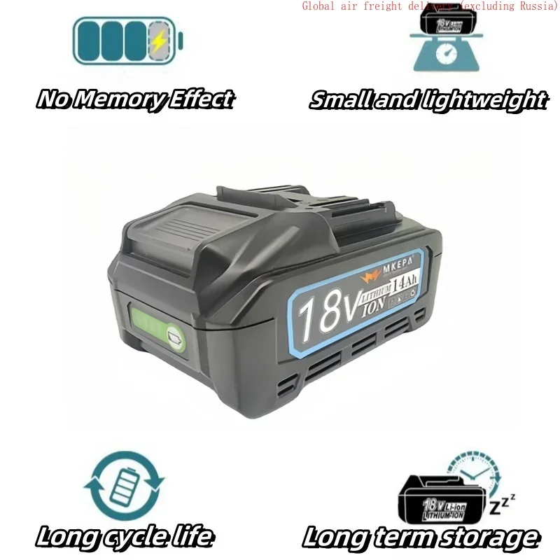 Original 21700 rechargeable lithium battery 10.5Ah, suitable for Makita 18V series power tools, angle grinders, drills, etc