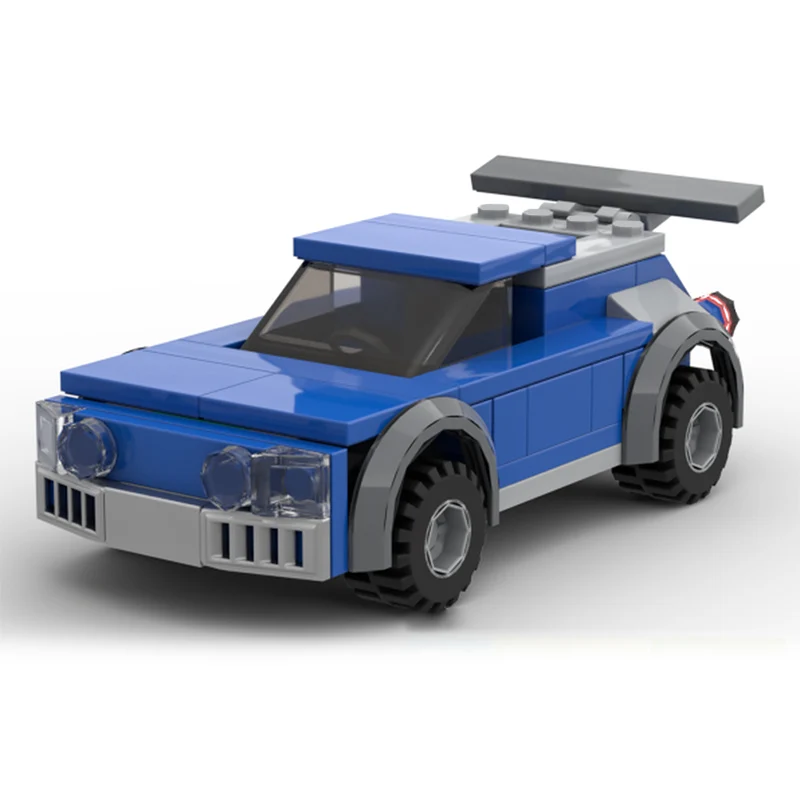 Speed Racing Car Model MOC Building Bricks 300RS Blue Compact Car Modular Technology Children Holiday Gifts Assemble Toys Suit