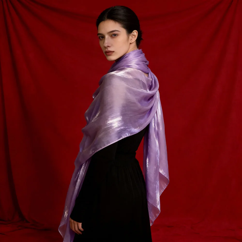 Szal z błyszczącego satyny krepy jedwabnej o wymiarach 180*66 cm, jednolity kolor, muzułmański hidżab, damski malezyjski szal na głowę, chusta, turban, islamska odzież na głowę.