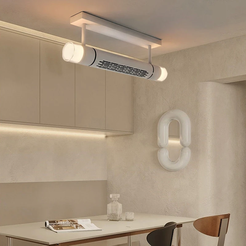 Modern Bladeless Ceiling Fan Lamp With Remote Control LED Hardware+Acrylic Indoor Lighting Bedroom Dining Living Room Home Decor