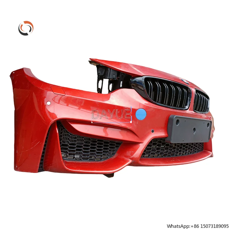 For M2 M3 F80 F82 Car Front Bumper Assembly Headlight Engine Hood Mudguard Doors Accessories Plastic Material