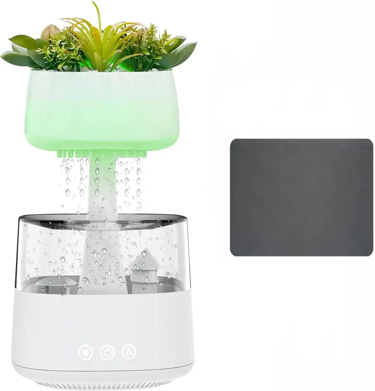 Ultrasonic Cloud Rain Air Umidificador, Mini Fabricante Portátil de Névoa, Luzes LED, Uso Doméstico e Escritório, Umidificador do quarto, Chuva Nuvem