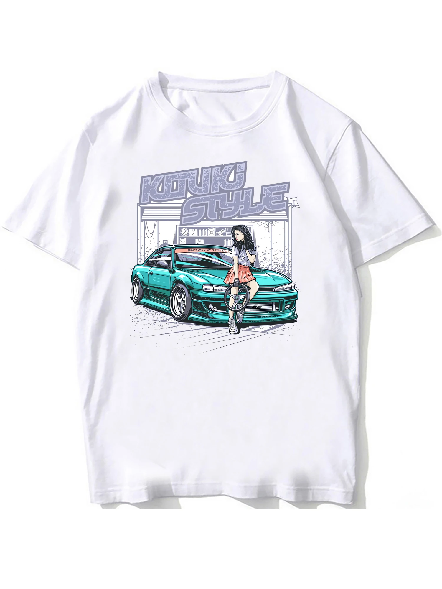 Japan Harajuku Style Kouki Silvia S14 S13 T-Shirt Men Short Sleeve Hip Hop Boy Casual TShirt JDM Legend Car Sport White Tees