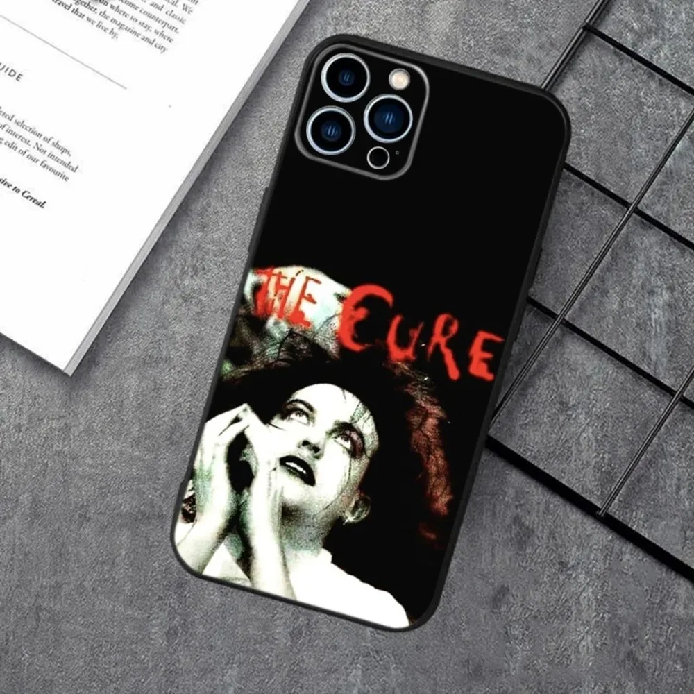 The C-CureS Robert Smith Phone Case For iPhone 16,15,14,13,12,11,XS,XR,X,8,7,Pro,Max,Plus,mini Silicone Black Cover